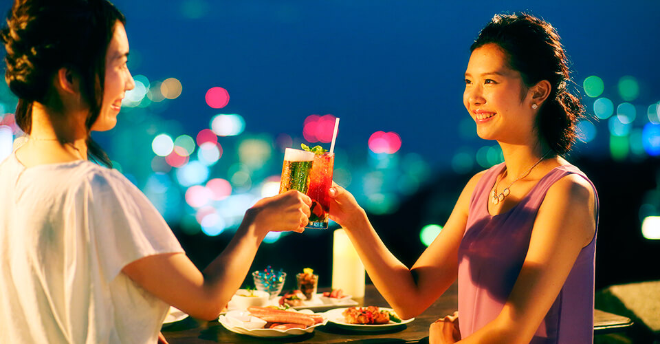 夜のガーデンテラスバーイメージ