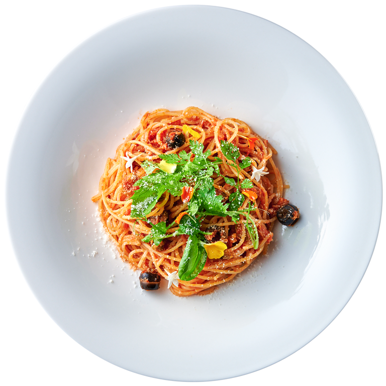 ツナとオリーブのトマトパスタ