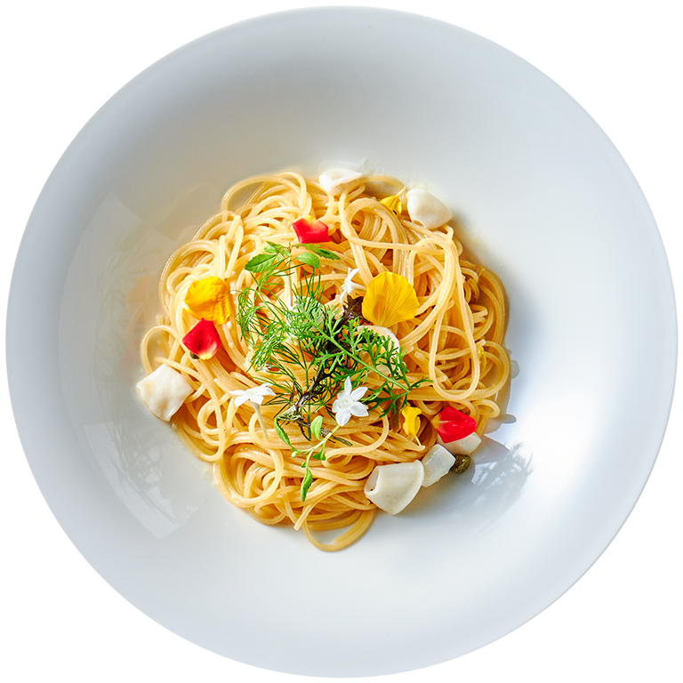 イカとレモンのオイルパスタ