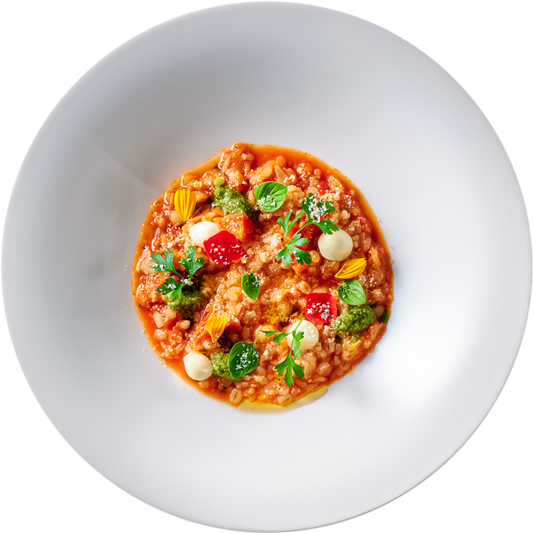 ミネストローネのリゾット バジル風味