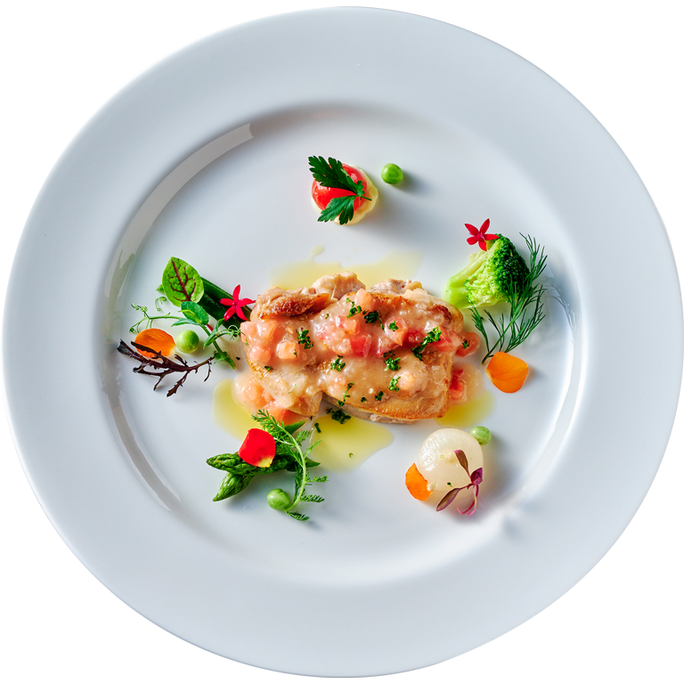 鶏肉のアルフォルノ ジンジャーとレモンのコンディメント