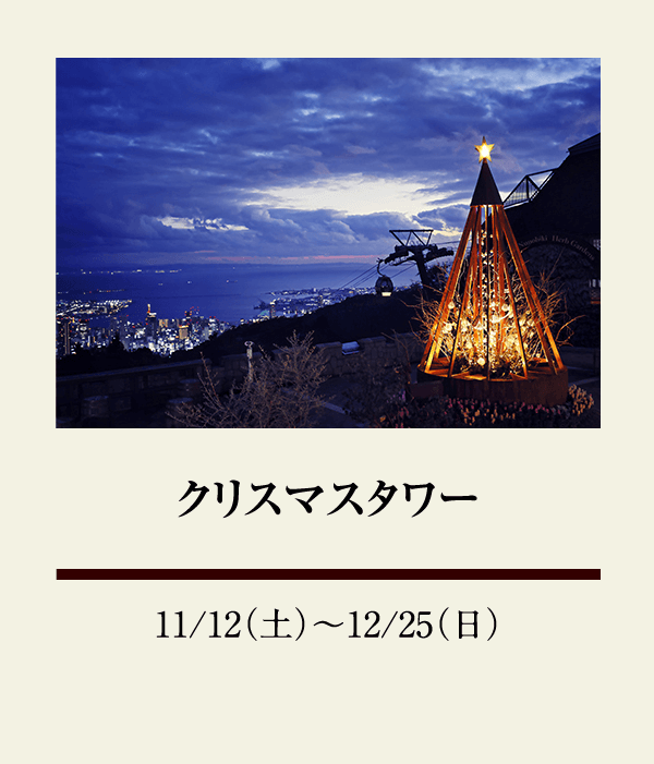 クリスマスタワー：11/12（土）〜 12/25（日）