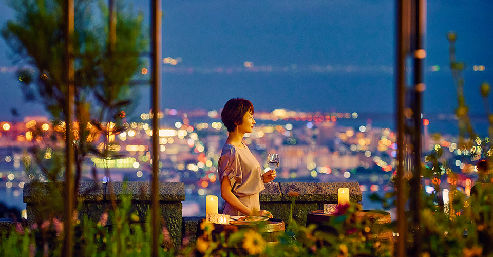 夜のガーデンテラスバーイメージ