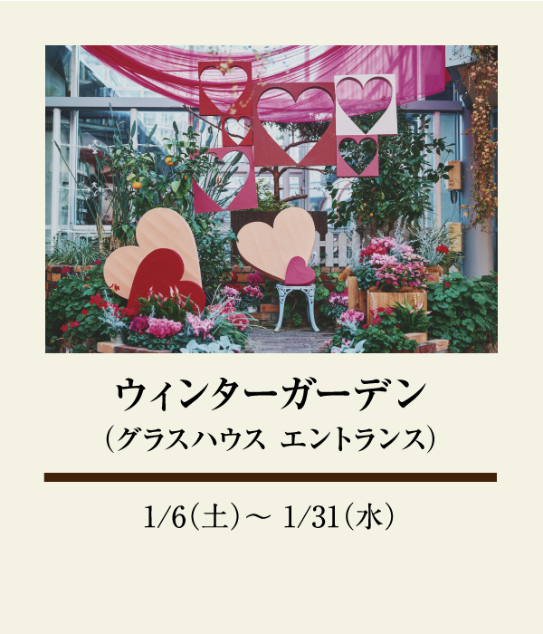 ウィンターガーデン（グラスハウス　エントランス）：1/6（土）〜 1/31（水）