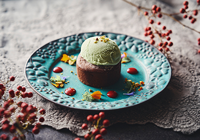 チーズスフレ ストロベリーのアイスクリーム　イメージ